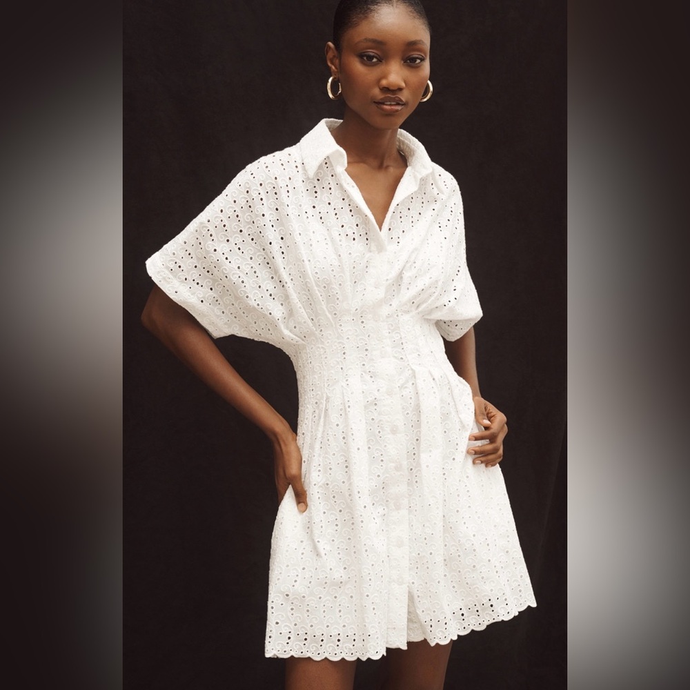 Anthropologie Tobie Eyelet Mini Dress- NWT